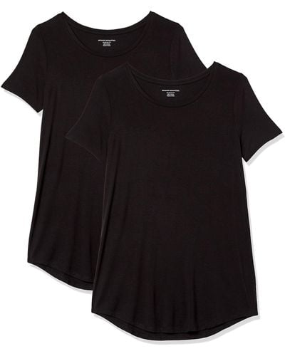 Amazon Essentials Short-sleeve Scoopneck Tunic - Black