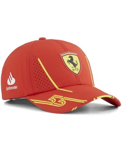 PUMA Scuderia Ferrari 2024 Carlos Sainz Cap Burnt Red One Size Fits Most