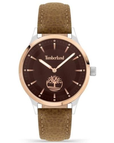 Timberland Analog Quarz Uhr mit Leder Armband TDWLA2200202 - Braun