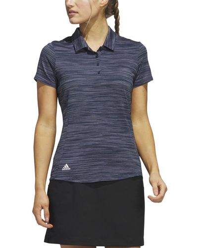 adidas Space Dye Golf Polo Shirt - Blue