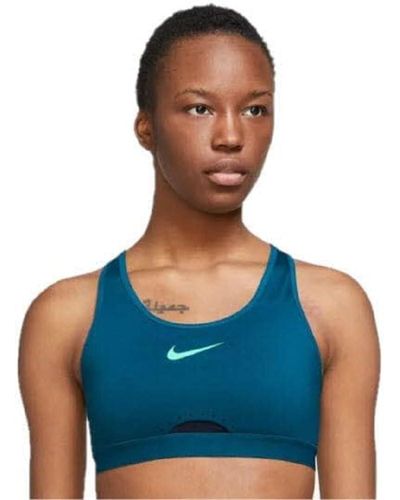 Nike Reggiseno sportivo da donna W Nk Df Swsh Hs - Blu