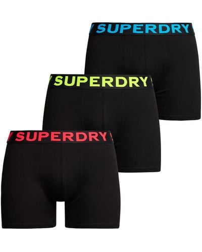 Superdry Boxer Triple Pack Boxershorts - Schwarz