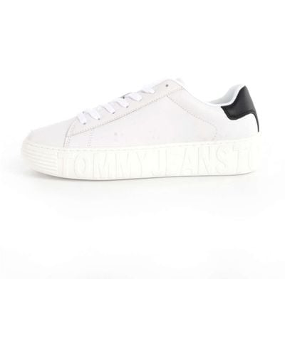 Tommy Hilfiger Tommy Jeans Cupsole Sneaker Leather Schuhe - Weiß