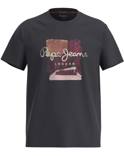 Pepe Jeans Camiseta Melbourne - Negro