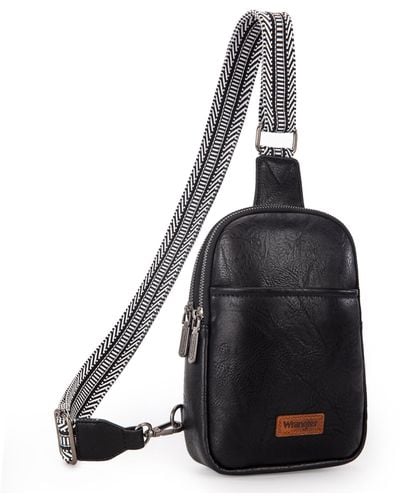 Wrangler Crossbody Bags For Chic Sling Bag And Purses For With Adjustable Strap Gift For - Black