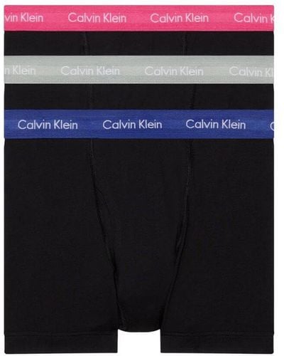 Calvin Klein Boxer Short Trunks Stretch Cotton Pack Of 3 - Black