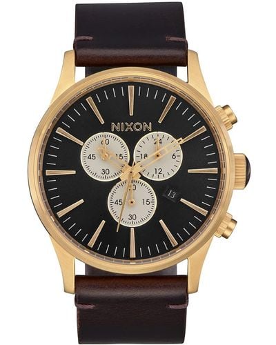 Nixon Gold/indigo/brown - Analog Chronograph - Black