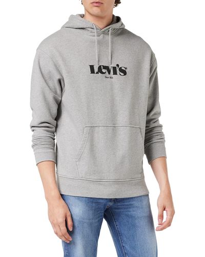 Levi's Relaxed Graphic Logo Sudadera - Gris