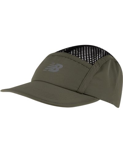 New Balance , , 5 Panel Stash Hat, Mesh Back Athletic Caps, One Size Fits Most, Dark Olivine - Green