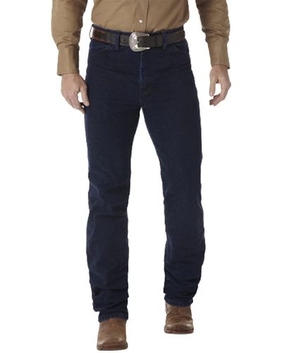 Wrangler Jeans da Uomo Stile Cowboy - Blu