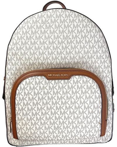Michael Kors Jaycee Medium Logo Backpack - Bianco