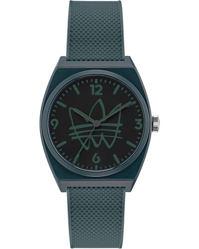 adidas Originals Project Two Plastic/resin Fashion Analogue Quartz Watch - Aost22566 - Green