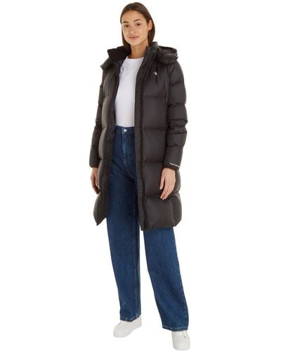 Calvin Klein Daunenmantel Long Puffer Winter - Schwarz