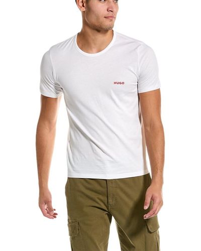 HUGO 3-pack Round Neck Regular Fit Short Sleeve T-shirts - White