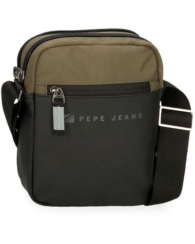 Pepe Jeans Jarvis Shoulder Bag Green 17x22x7.5cm Faux Leather And Polyester L By Joumma Bags