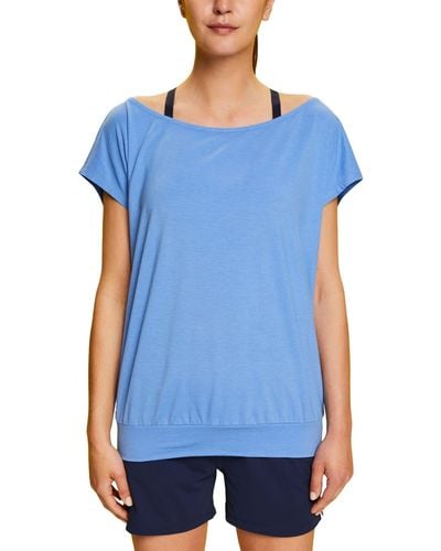 Esprit Rcs Oneshoulder T-shirt Yoga - Blue