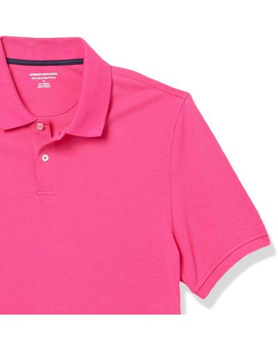 Amazon Essentials Poloshirt Van Piqué-katoen Met Slanke Pasvorm - Roze