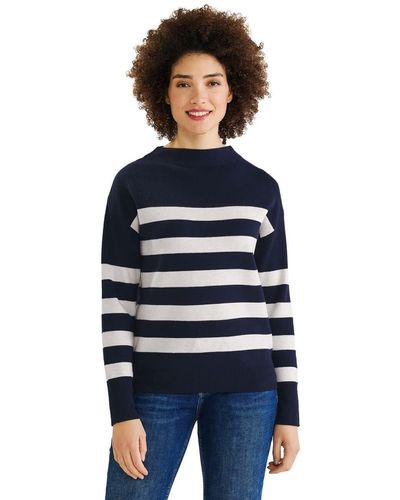 Street One A302269 Strickpullover Gestreift - Blau