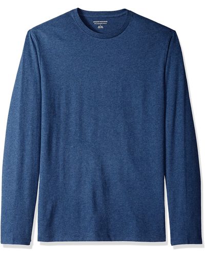 Amazon Essentials Slim-fit T-shirt Met Lange Mouwen - Blauw