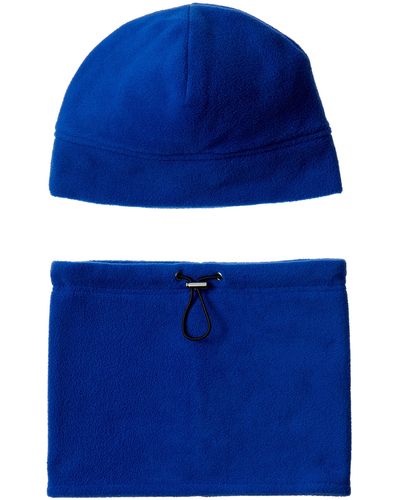 Amazon Essentials Fleece Hat and Gaiter Set Mütze - Blau