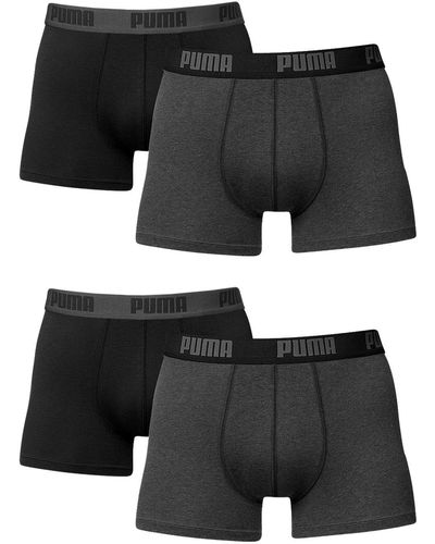 PUMA Boxershorts Unterhosen 521015001 4er Pack - Schwarz