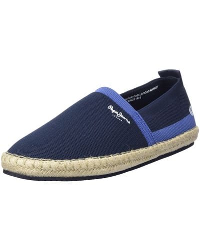 Pepe Jeans Tourist Camp Knit Slip On Shoes - Blue
