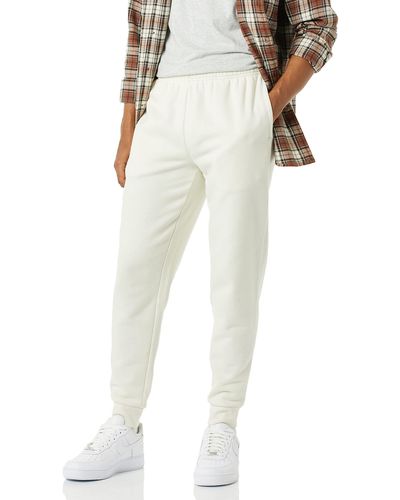 Amazon Essentials Pantaloni della Tuta in Pile Uomo - Bianco