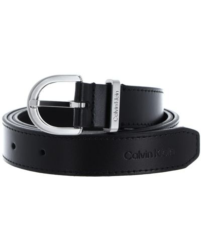 Calvin Klein Must Loop Rnd Belt 25 mm Cinturones - Negro