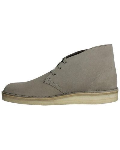 Clarks Originals S Desert Coal Suede Stone Boots 7 Uk - Grey