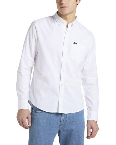 Lee Jeans Button Down Camicia - Bianco