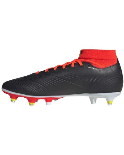 adidas Chaussures de football Predator League Sock SG Solar Energy Noir/blanc Rouge 45 1/3