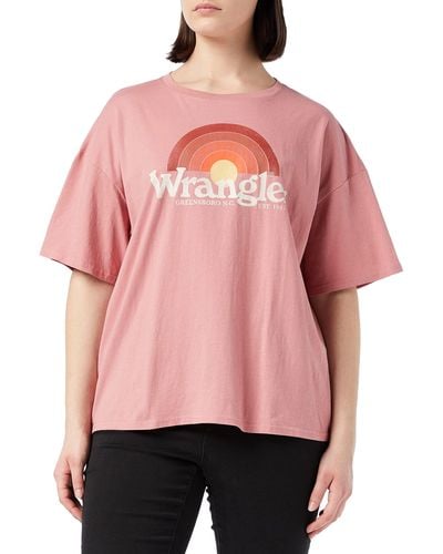 Wrangler Girlfriend Tee T-shirt - Pink