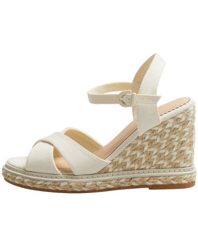 Esprit Moda, Sandalias con cuña Mujer, 110 Off White, 41 EU - Blanco