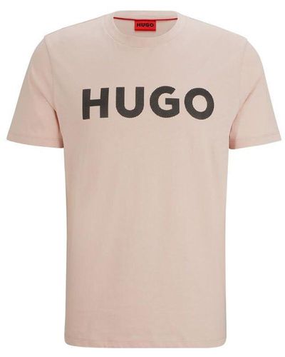 HUGO Dulivio_u242 10233396 Short Sleeve T-shirt S - Pink