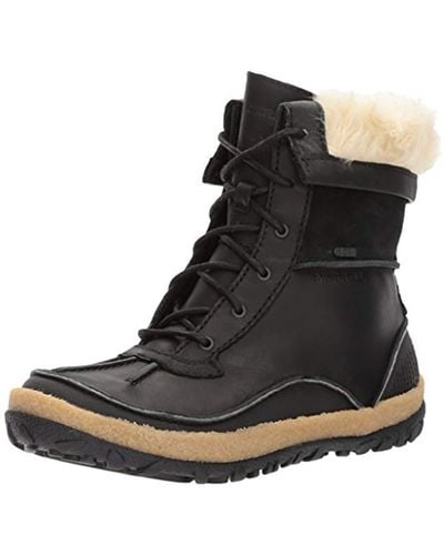 Merrell 's Tremblant Mid Polar Waterproof High Rise Hiking Boots - Black