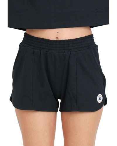 Converse Zwarte Shorts Met Logo-patch