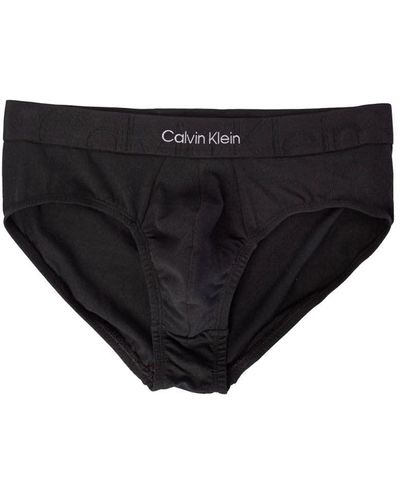 Calvin Klein Slip Hipster Uomo Cotone Elasticizzato - Nero