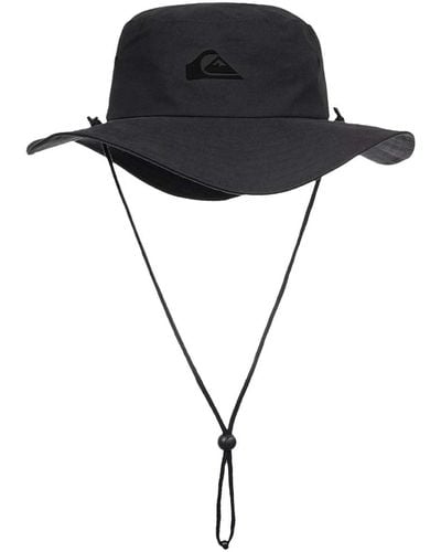 Quiksilver Bushmaster Sun Protection Floppy Visor Bucket Hat - Black