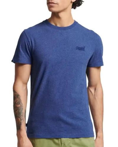 Superdry Vintage Logo EMB Tee T-Shirt - Bleu