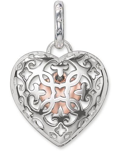 Thomas Sabo Pendant Heart Medallion 925 Sterling Silver Pe704-415-12 - Metallic