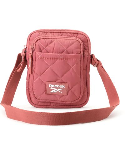 Reebok Andrea Quilted Crossbody Sling Purse Shoulder - Red