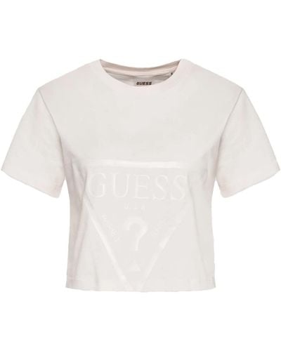 Guess Shirts V2YI06 K8HM0 - Bianco