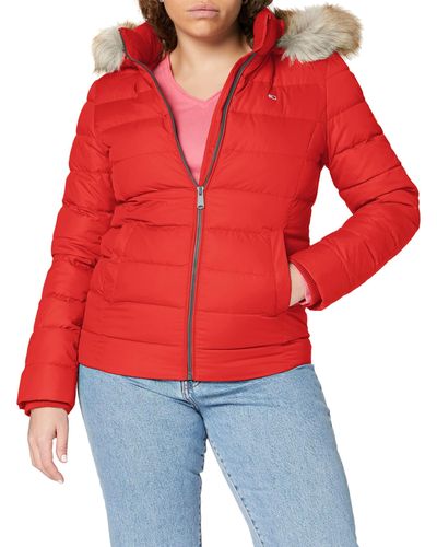 Tommy Hilfiger Tjw Basic Hooded Down Jacket Giacca - Rosso