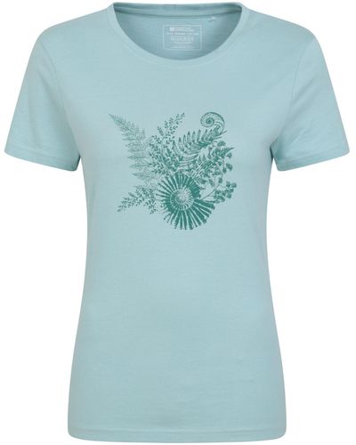Mountain Warehouse Printed Wms Fern Shell Organic T-shirt Mint 16 - Green