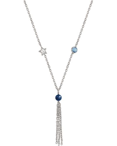 Nomination Halskette aus der Bella-Kollektion – Karabinerverschluss – Halskette aus 925er Silber und Zirkonia – Anhänger mit 3 Ketten und - Mettallic