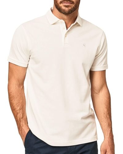Hackett Ss Blazer Pique Polo Shirt - White