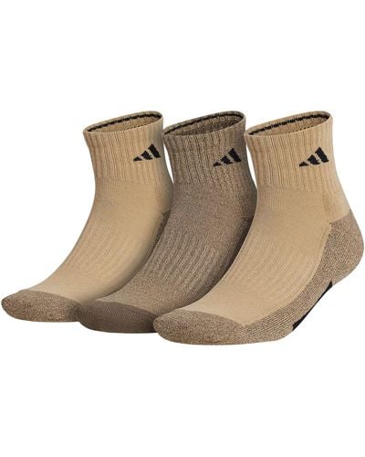 adidas Cushioned Quarter Socks - Brown