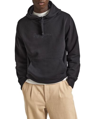 Pepe Jeans Joe Hoodie Hooded Sweatshirt - Schwarz