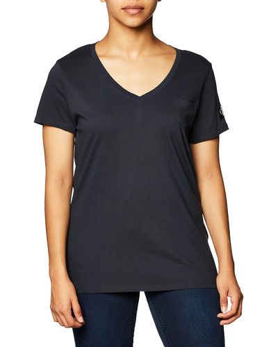 Calvin Klein Short Sleeve V-neck T-shirt - Black