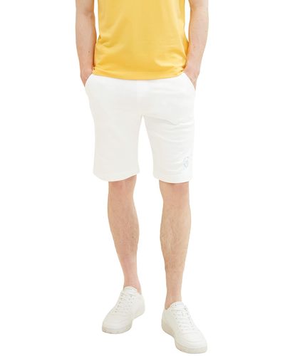 Tom Tailor 1036329 Bermuda Sweatpants Shorts - Weiß